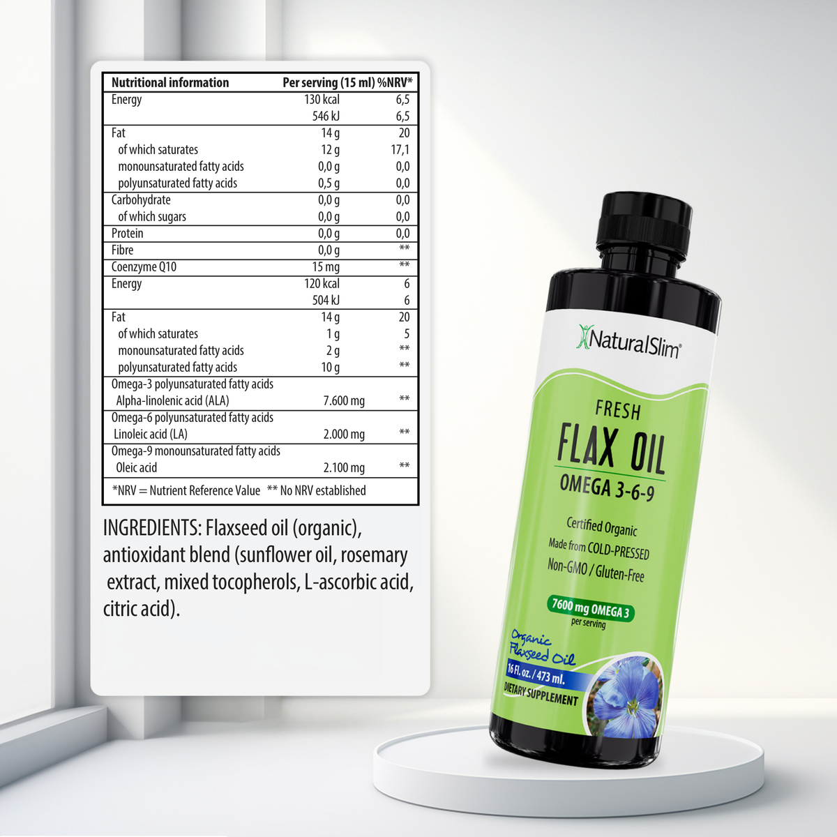 FlaxOil nutritional information