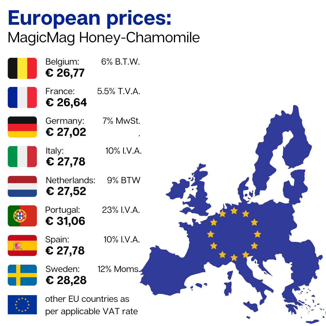 MagicMag® Manzanilla-Miel | Suplemento de Magnesio | Apoyo Relajante y Calmante