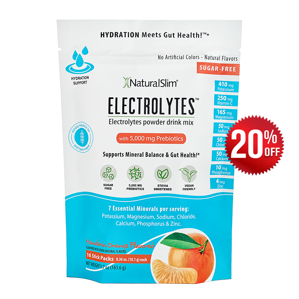 NaturalSlim Electrolitos™ Naranja Mandarina