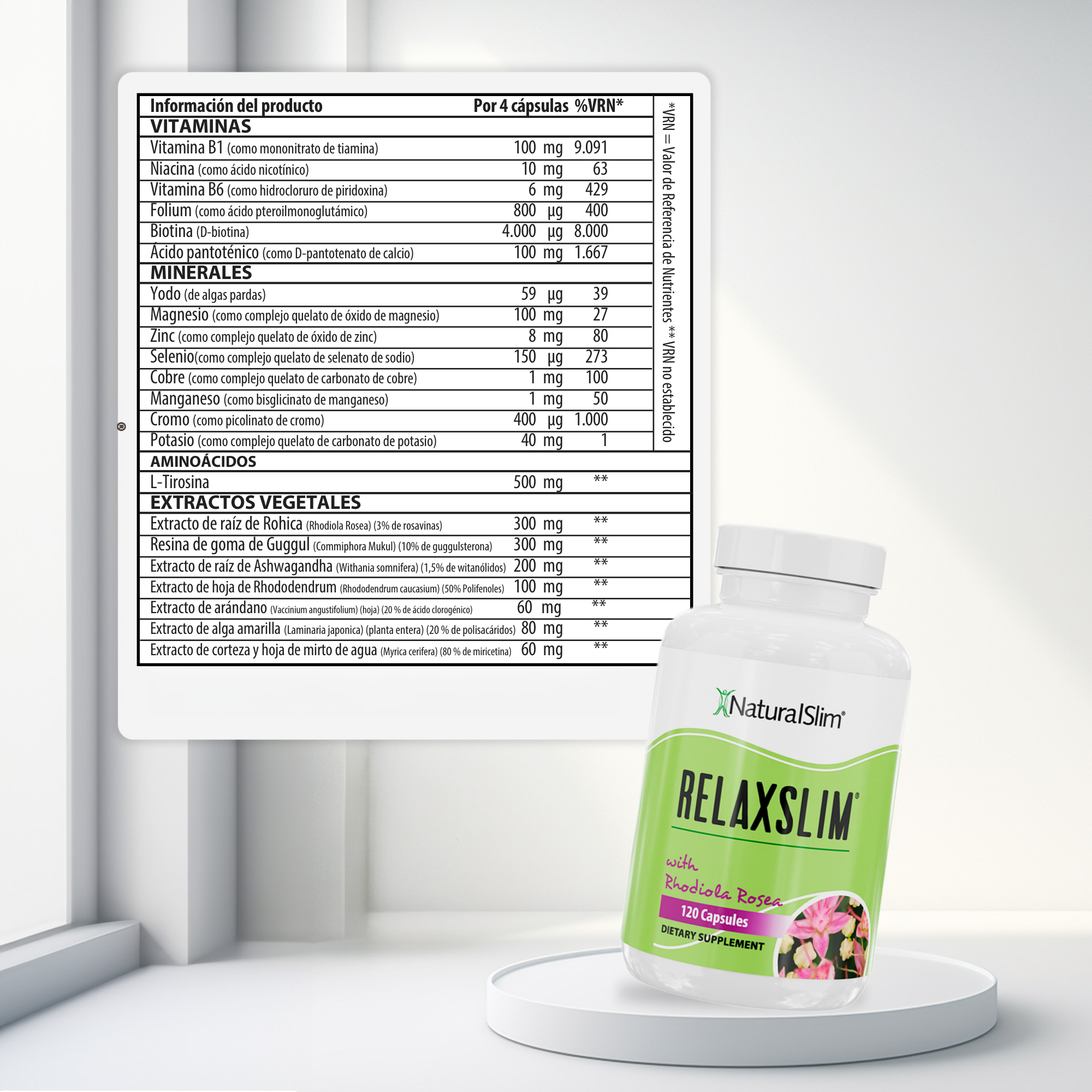 RelaxSlim información nutricional