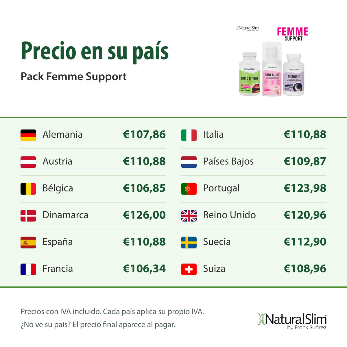 Precio en su país: Pack Femme Support