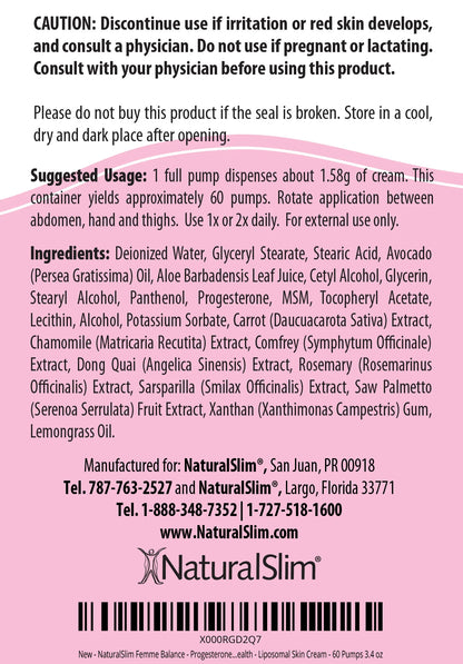 FEMME BALANCE™ | Crema de Progesterona