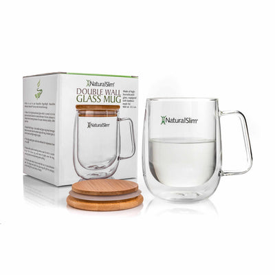 NaturalSlim Double Wall Glass Mug - glass mug product photo